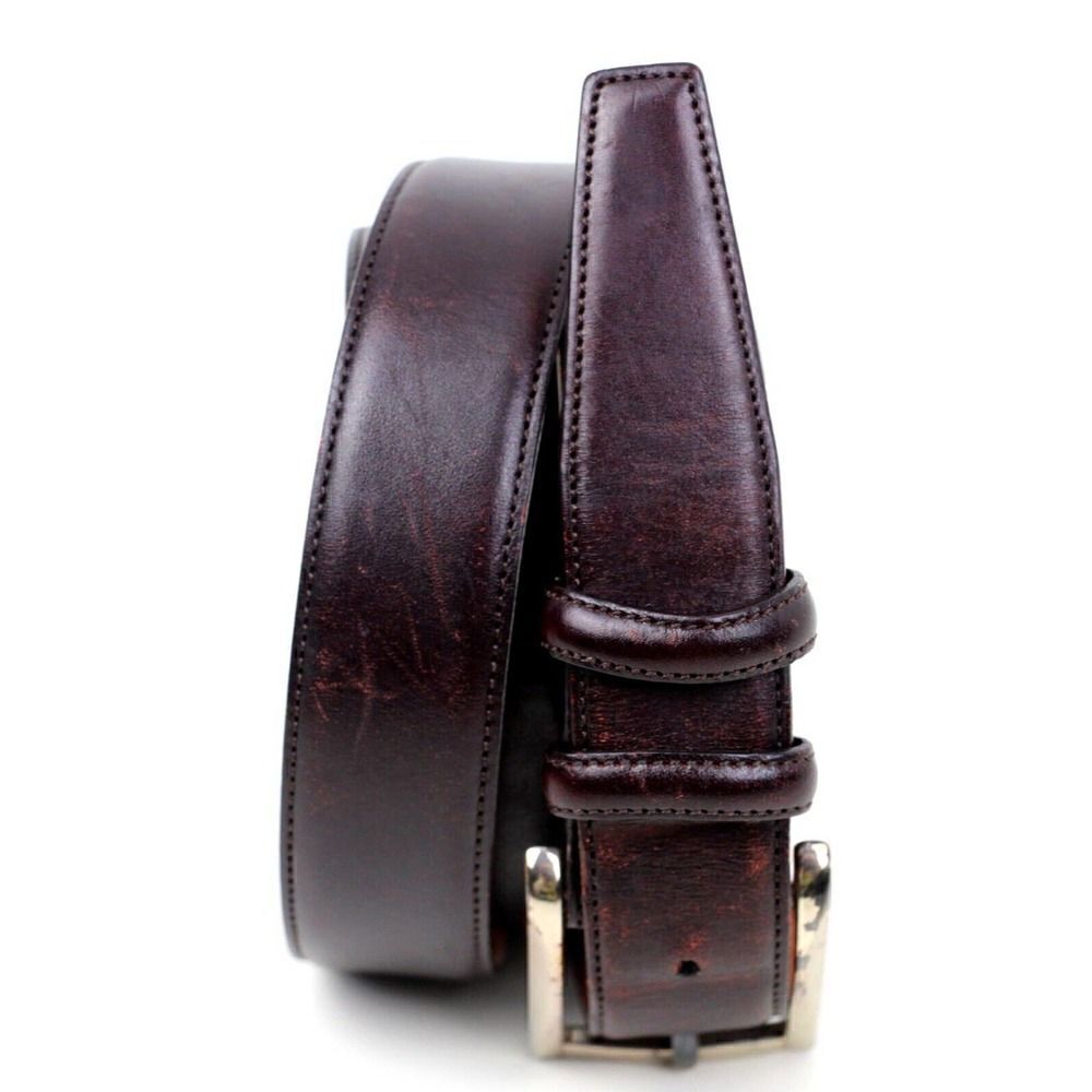 Trafalgar EASTON BROWN GENUINE LEATHER 1 1/8"Wd DRESS MEN'S BELT Sz 38/95 (X88